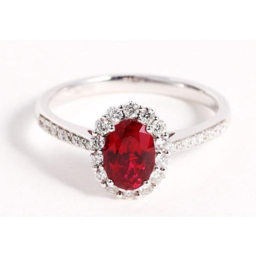 Anillo Clásico Rojo Rubí – Plata 925